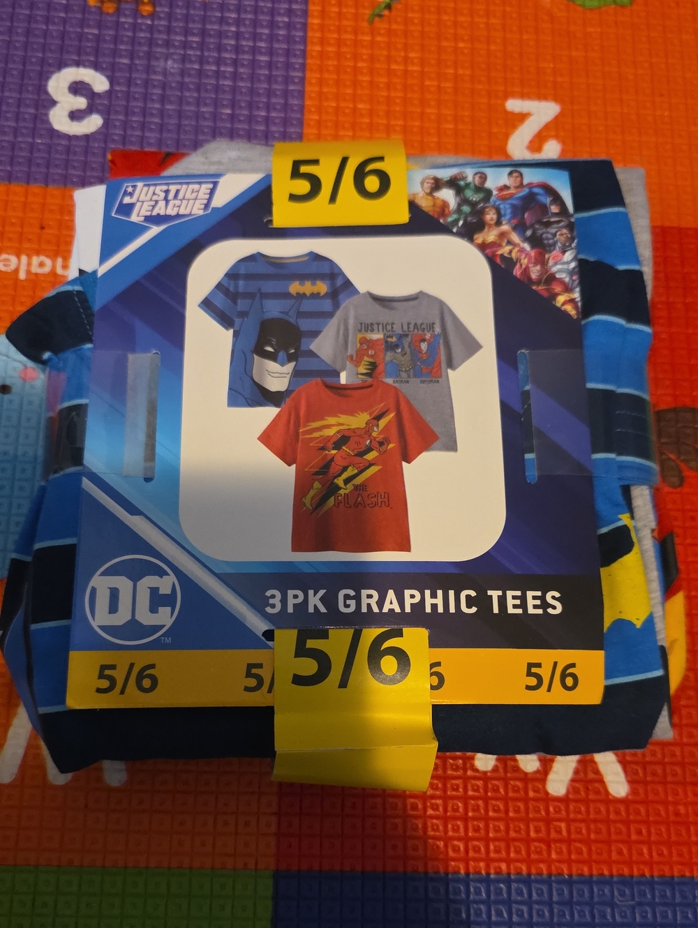 DC 3-Pack Justice League Graphic Tees - Blue, Gray, Red, NWT